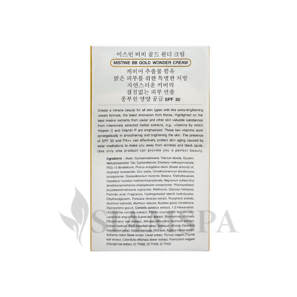 BB крем Mistine Wonder Cream SPF 30 PA++