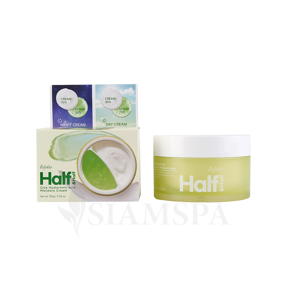 Крем-сыворотка для лица ESFOLIO HALF&HALF с гиалуроновой кислотой и центеллой азиатской